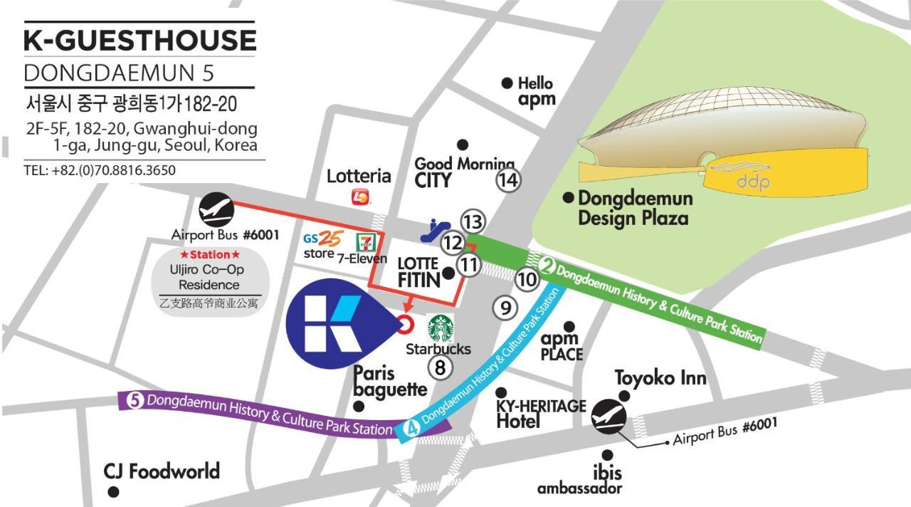 K-Guesthouse Dongdaemun 5 Сеул Екстериор снимка